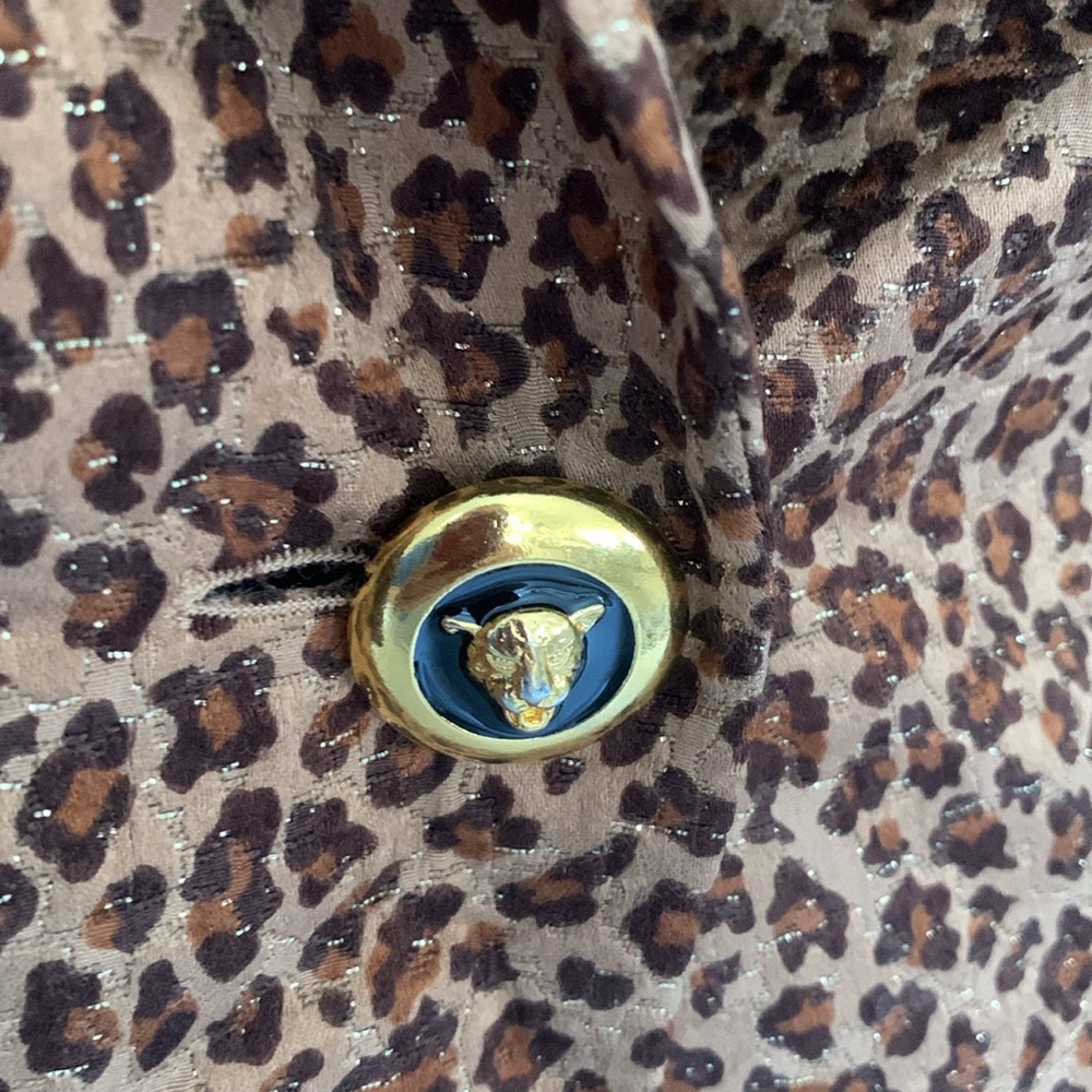 Gorgeous Vintage Escada Leopard with gold thread blazer worn 1 time - Picture 11 of 12